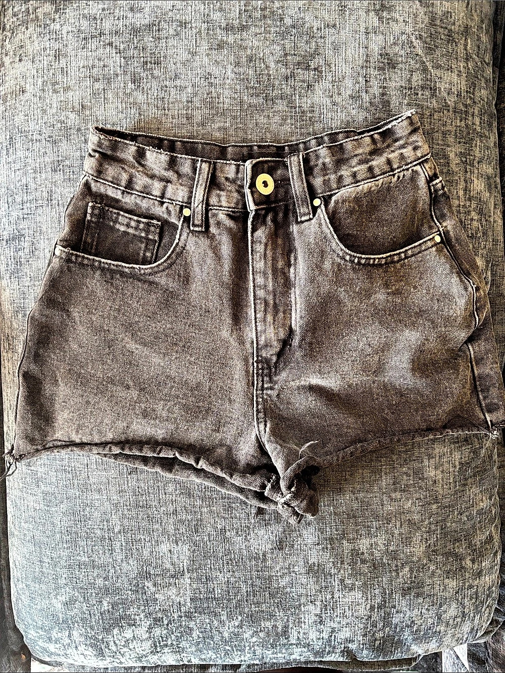 Cotton On High Mom Denim Short Black Jean Shorts Size 2